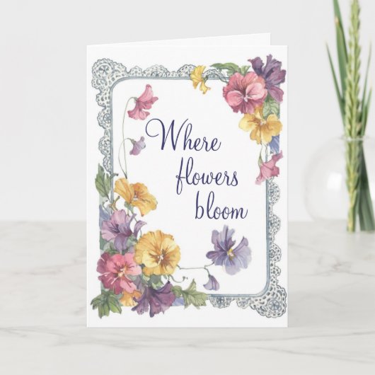 Where Flowers開花- Greeting Card カード (正面)