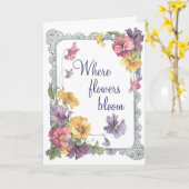 Where Flowers開花- Greeting Card カード (黄色い花)