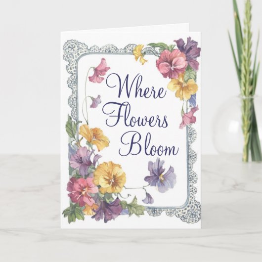 Where Flowers開花- Greeting Card カード (正面)
