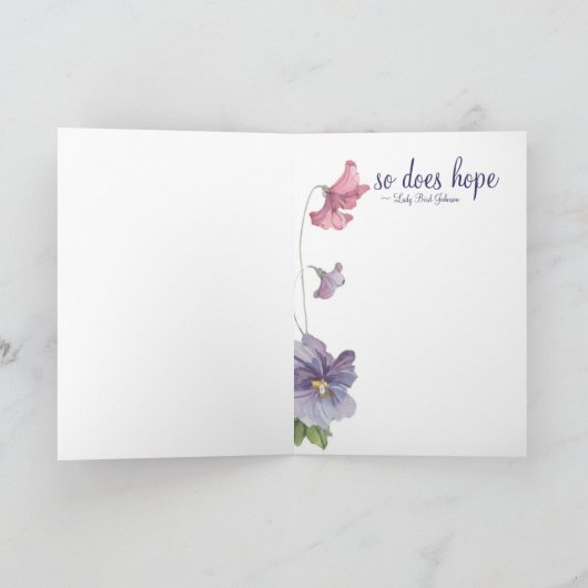 Where Flowers開花- Greeting Card カード (内部)