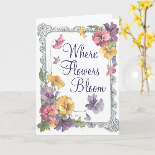 Where Flowers開花- Greeting Card カード (黄色い花)