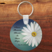 Where Flowers開花So Doesデイジー キーホルダー (正面)
