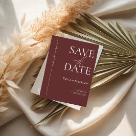 Where Forever Begins Burgundy Save The Date 案内ポストカード