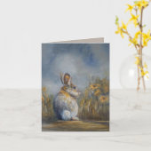 Where Goes Mr Hare 4 x 5.6" カード (黄色い花)