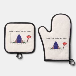 Where I秋のベルカーブ私はここにいる統計 鍋つかみ&鍋敷きセット