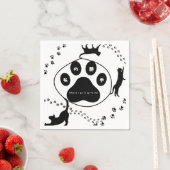 Where I Go Is Up to Me｜猫＆足跡の自由デザイン スタンダードカクテルナプキン (インサイチュ)