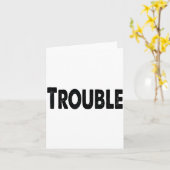 Where I Go Trouble Follows – Funny Matching Couple カード (黄色い花)