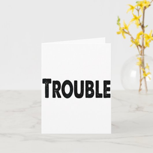 Where I Go Trouble Follows – Funny Matching Couple カード (黄色い花)