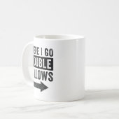 Where I Go Trouble Follows Funny Matching Couple S コーヒーマグカップ (正面左)