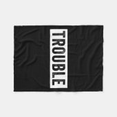 Where I Go Trouble Follows Funny Matching Couple S フリースブランケット (正面(横))