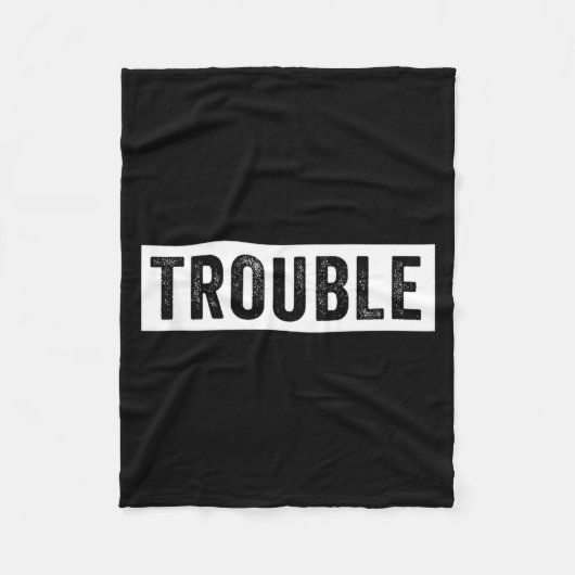 Where I Go Trouble Follows Funny Matching Couple S フリースブランケット (正面)