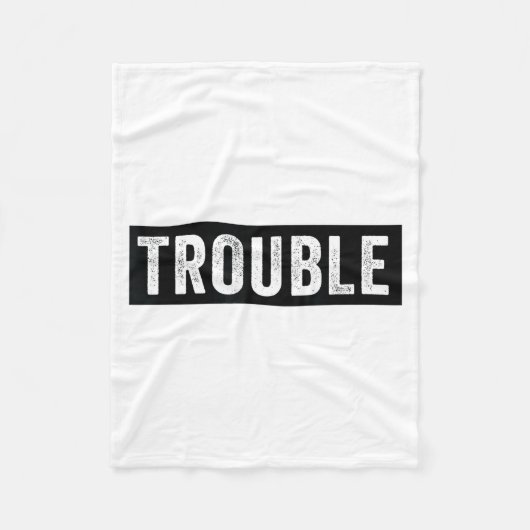 Where I Go Trouble Follows Funny Matching Couple S フリースブランケット (正面)