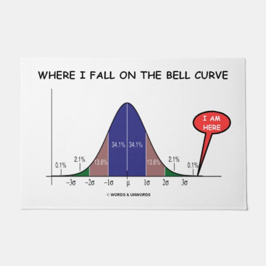 Where I I I Am The Bell Curve統計 ドアマット (正面)