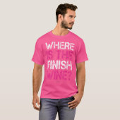 Where Is The Finish Wine Funny Running Women Tシャツ (正面フル)