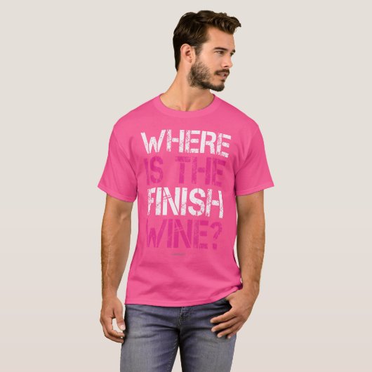 Where Is The Finish Wine Funny Running Women Tシャツ (正面フル)