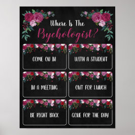 Where is the Psychologist Office Door Sign ポスター