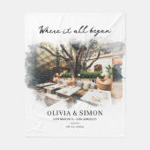 Where It All Began Romantic Couple's Gift フリースブランケット (正面)