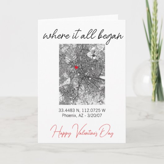 Where It All began Valentine's Day Engagement  カード (正面)