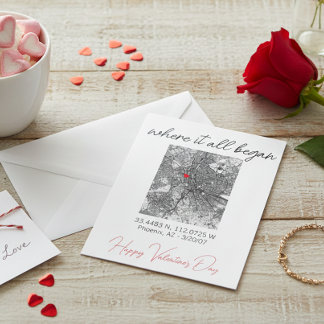 Where It All began Valentine's Day Engagement  カード