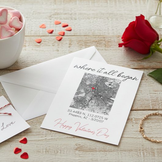 Where It All began Valentine's Day Engagement カード