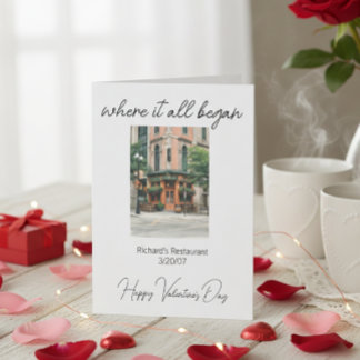 Where It All began Valentine's Day Engagement  カード
