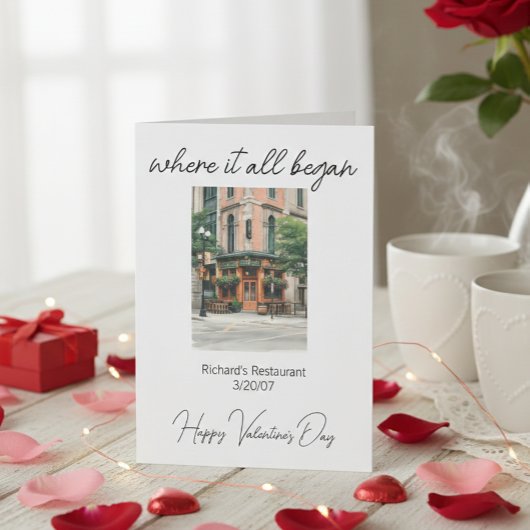 Where It All began Valentine's Day Engagement カード