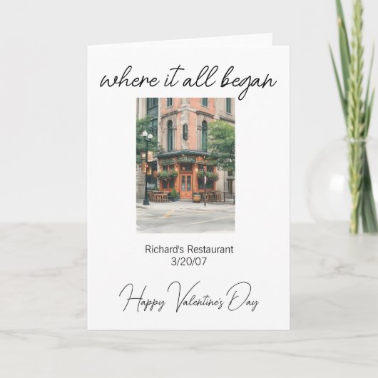 Where It All began Valentine's Day Engagement  カード (正面)