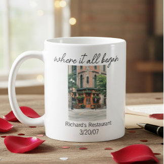 Where It All began Valentine's Day Engagement gift コーヒーマグカップ