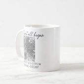 Where It All began Valentine's Day Engagement gift コーヒーマグカップ (正面左)