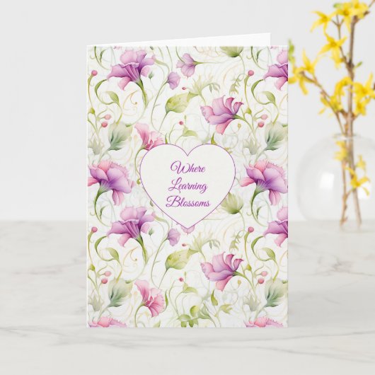 Where Learning Blossoms カード (黄色い花)