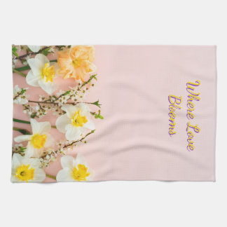 Where Love Blooms Kitchen Towel | Spring Romance  キッチンタオル