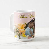 Where Love Blooms Mug | Spring Romance Photo Mug コーヒーマグカップ (正面左)