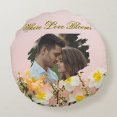 Where Love Blooms Round Pillow | Spring Romance  ラウンドクッション (裏面)