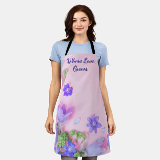 Where Love Grows Apron | Floral Kitchen Apron エプロン