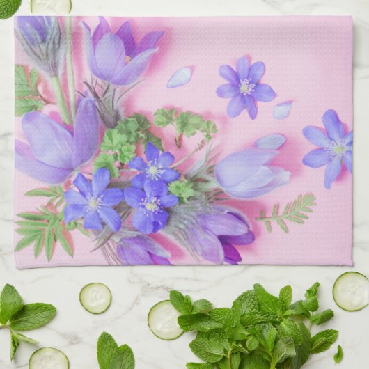 Where Love Grows Kitchen Towel | Floral Tea Towel キッチンタオル (折り畳み)