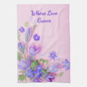 Where Love Grows Kitchen Towel | Floral Tea Towel キッチンタオル (縦)
