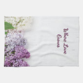 Where Love Grows Kitchen Towel | Lilac Spring Tea  キッチンタオル (横)