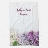 Where Love Grows Kitchen Towel | Lilac Spring Tea  キッチンタオル (縦)