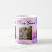Where Love Grows Mug | Personalized Floral Photo  コーヒーマグカップ (中央)