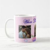 Where Love Grows Mug | Personalized Floral Photo  コーヒーマグカップ (左)