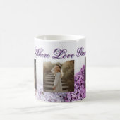 Where Love Grows Mug | Personalized Lilac Photo Mu コーヒーマグカップ (中央)