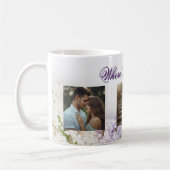 Where Love Grows Mug | Personalized Lilac Photo Mu コーヒーマグカップ (左)