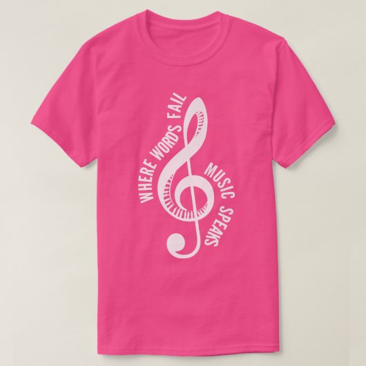 Where Music Speaks Song Writer  Tシャツ (デザイン正面)