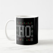 Where My Ho's At Ho Matching Couple Christmas Ugly コーヒーマグカップ (左)