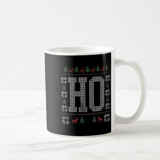Where My Ho's At Ho Matching Couple Christmas Ugly コーヒーマグカップ (右)