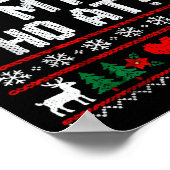 Where My Ho's At Ho Matching Couple Christmas Ugly ポスター (角)