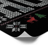 Where My Ho's At Ho Matching Couple Christmas Ugly ポスター (角)