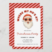 Where My Hos At Santa Friendsmas Party 招待状 (正面/裏面)