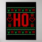 Where My Ho's At Ugly Christmas Sweater Couples Ma ポスター (正面)