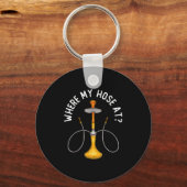 Where My Hose At Funny Hookah Smoking Shisha Smoke キーホルダー (正面)